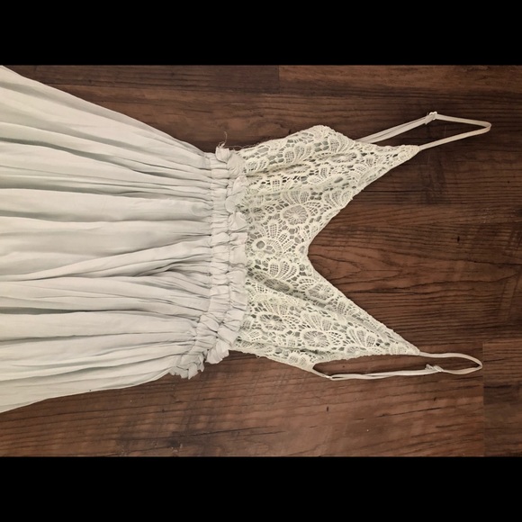 Mint green backless maxi dress - Picture 5 of 8